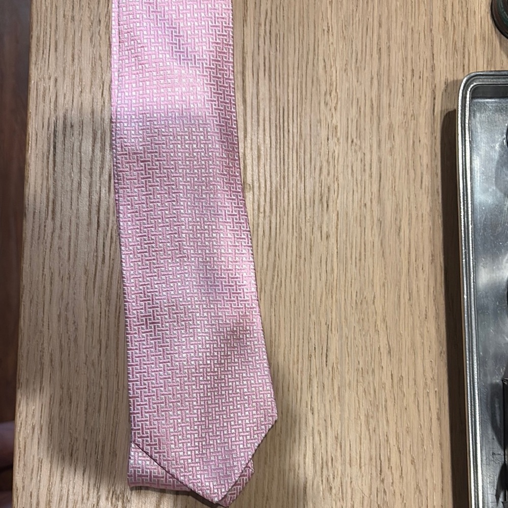 Versace Pink Textured Tie Elegant Accessory